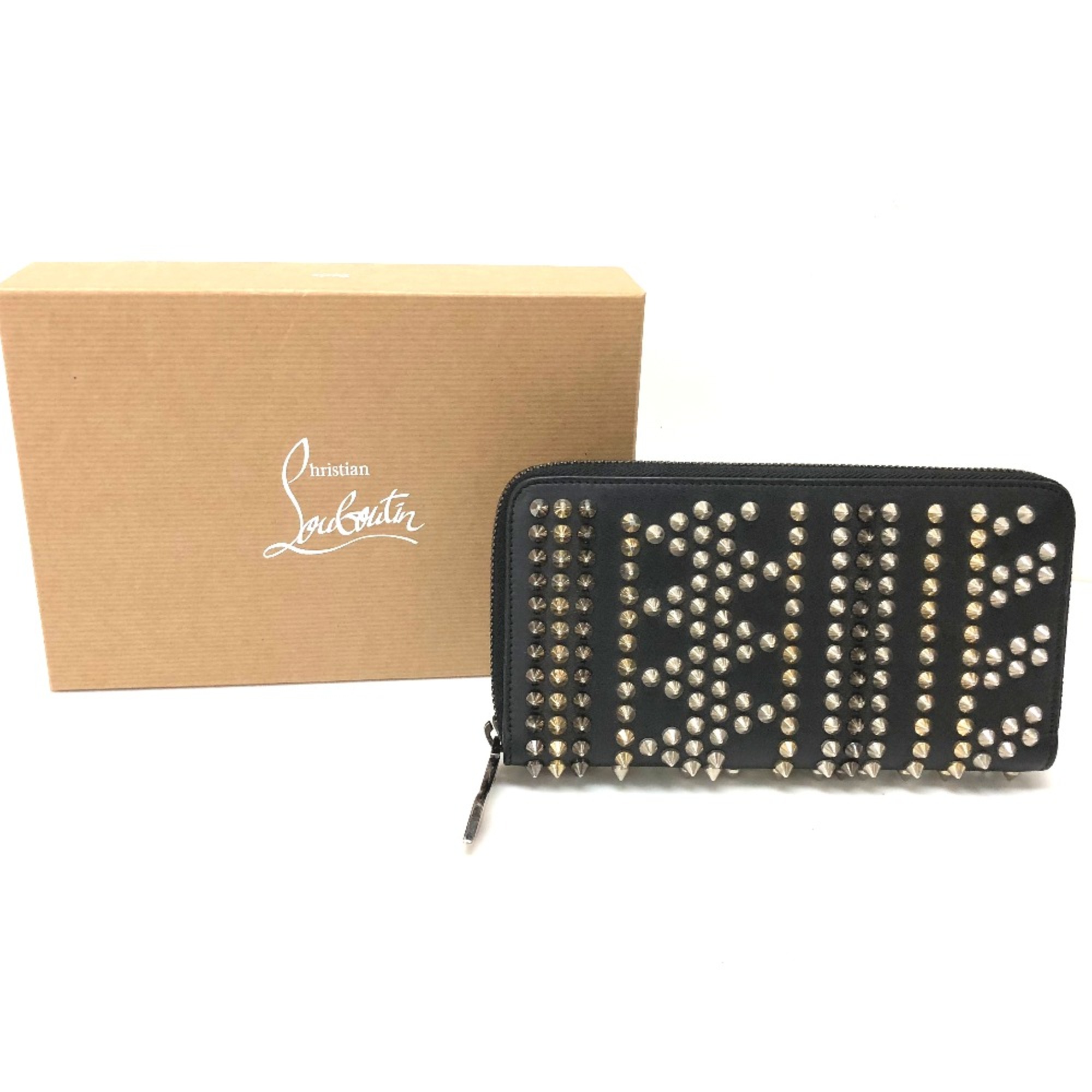 Christian Louboutin 3145073 Zip Around Long Wallet Long Wallet Black