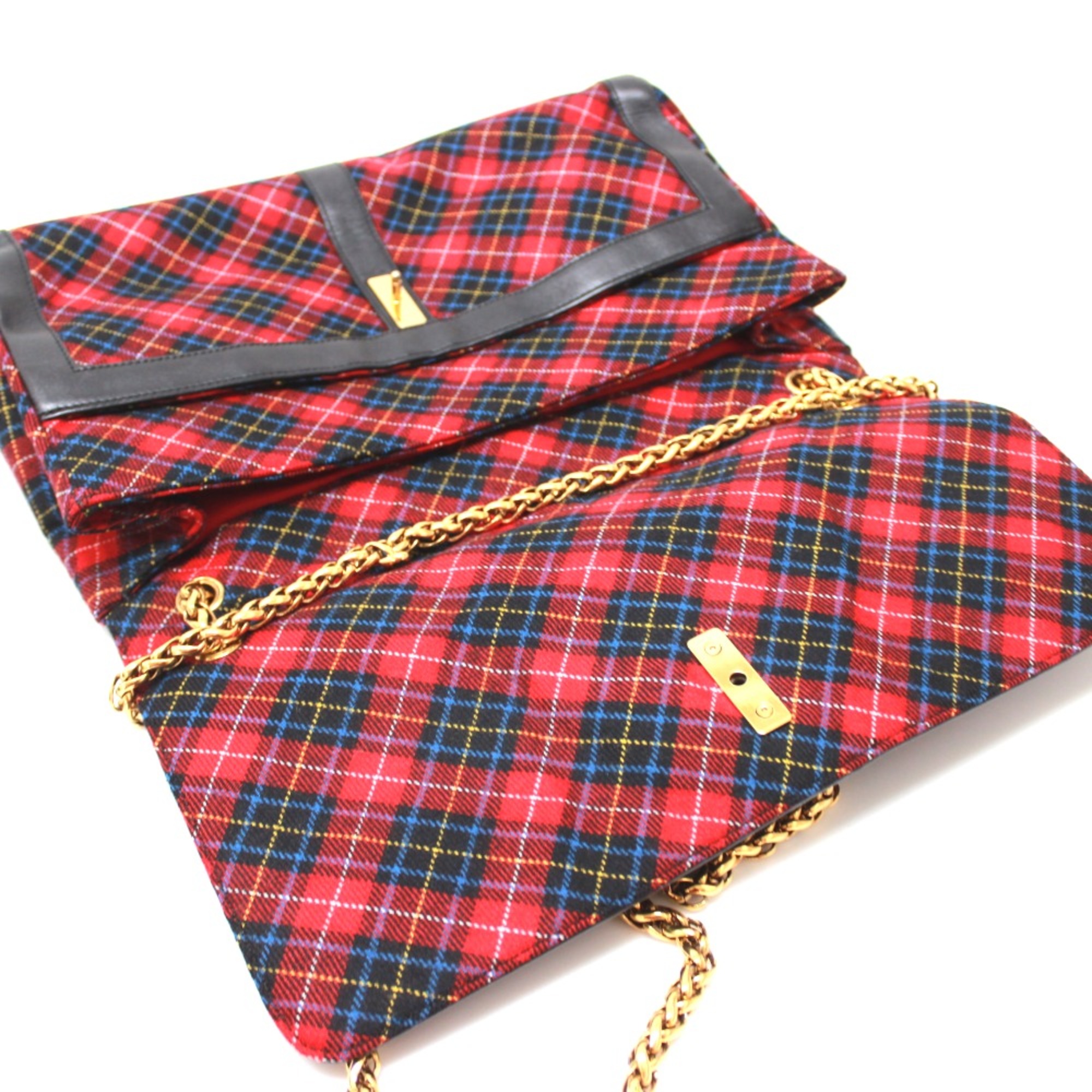 Christian Louboutin Check pattern Bag Shoulder Bag Red