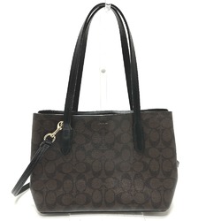 coach F73293 Signature 2WAY bag Hand Bag Brown