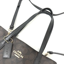 coach F73293 Signature 2WAY bag Hand Bag Brown