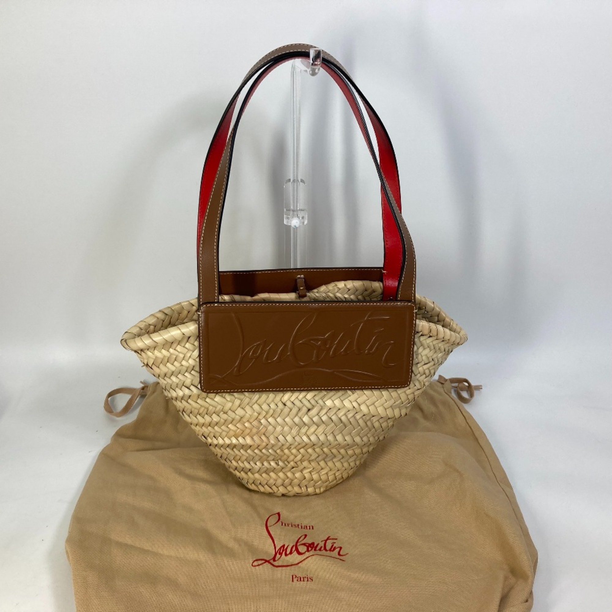 Christian Louboutin 1215226 basket bag basket bag Tote Bag Shoulder Bag Hand Bag Beige