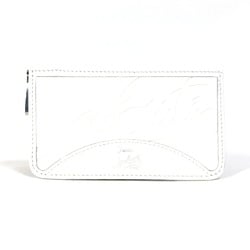 Christian Louboutin 1205018 logo sneaker sole Card Case Coin Compartment Wallet coin purse White