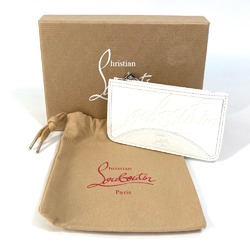 Christian Louboutin 1205018 logo sneaker sole Card Case Coin Compartment Wallet coin purse White