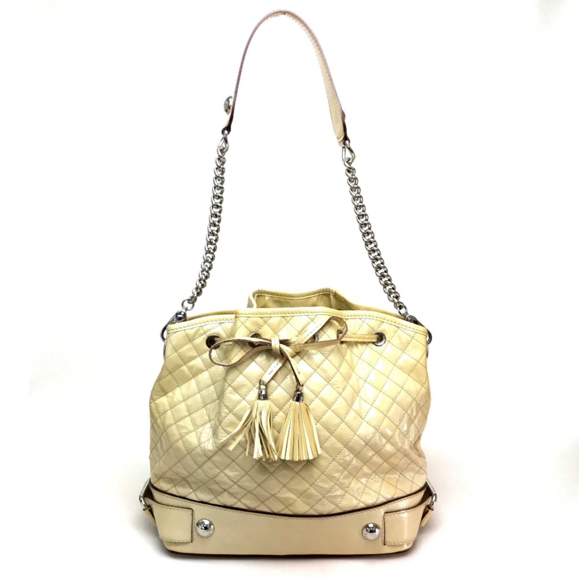 DOLCE&GABBANA Quilted Bag ChainShoulder Bag Shoulder Bag Beige