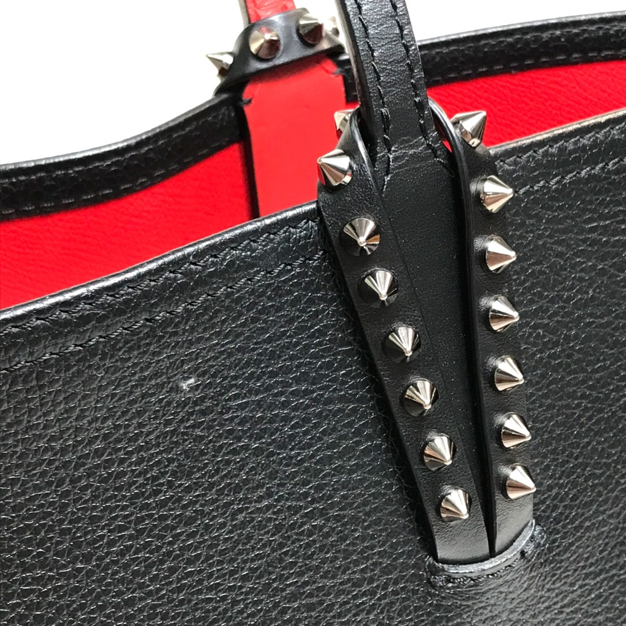 Christian Louboutin 1175113 Large Bag Shoulder Bag Tote Bag Black x Red