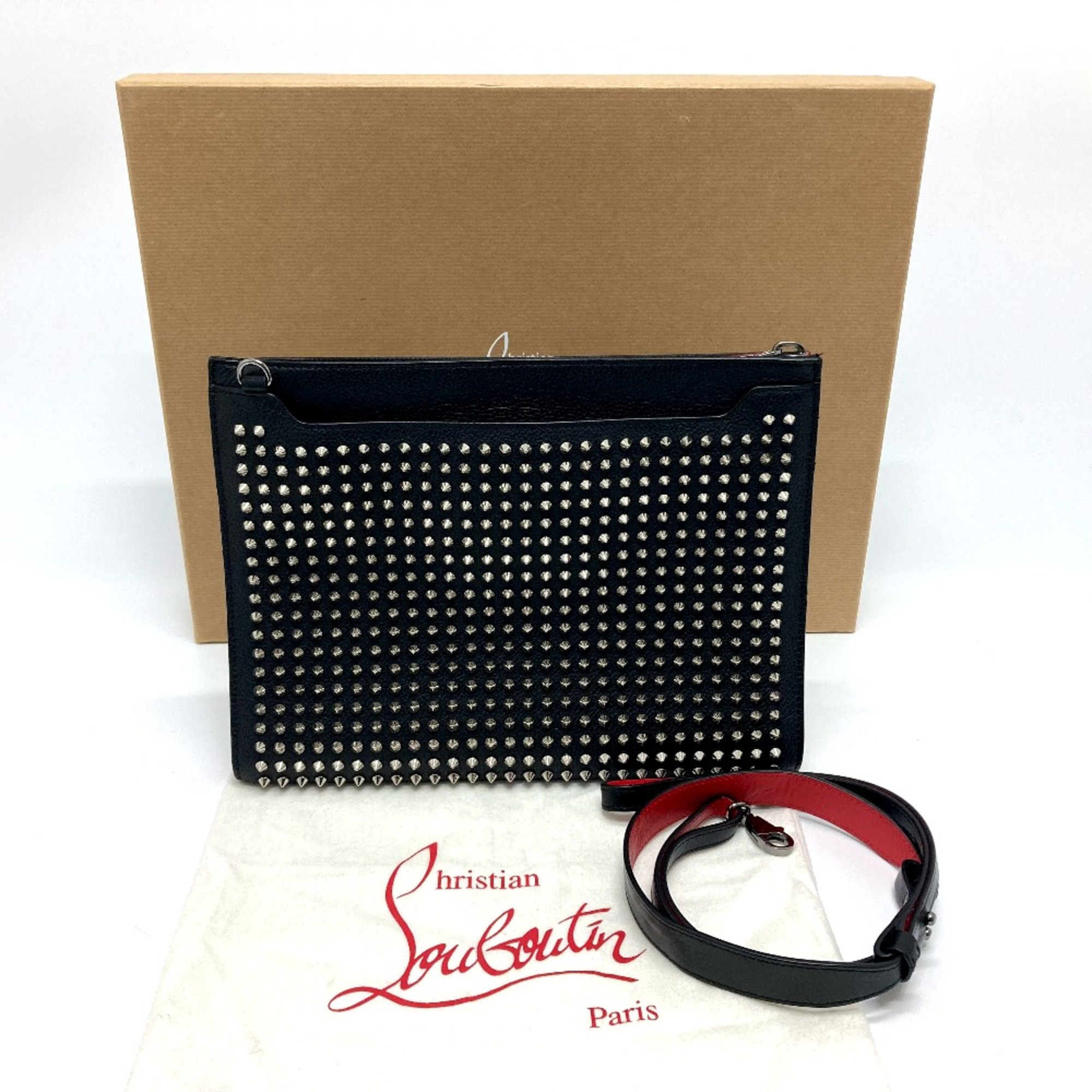 Christian Louboutin Spike studs Bag Clutch bag Clutch bag Black