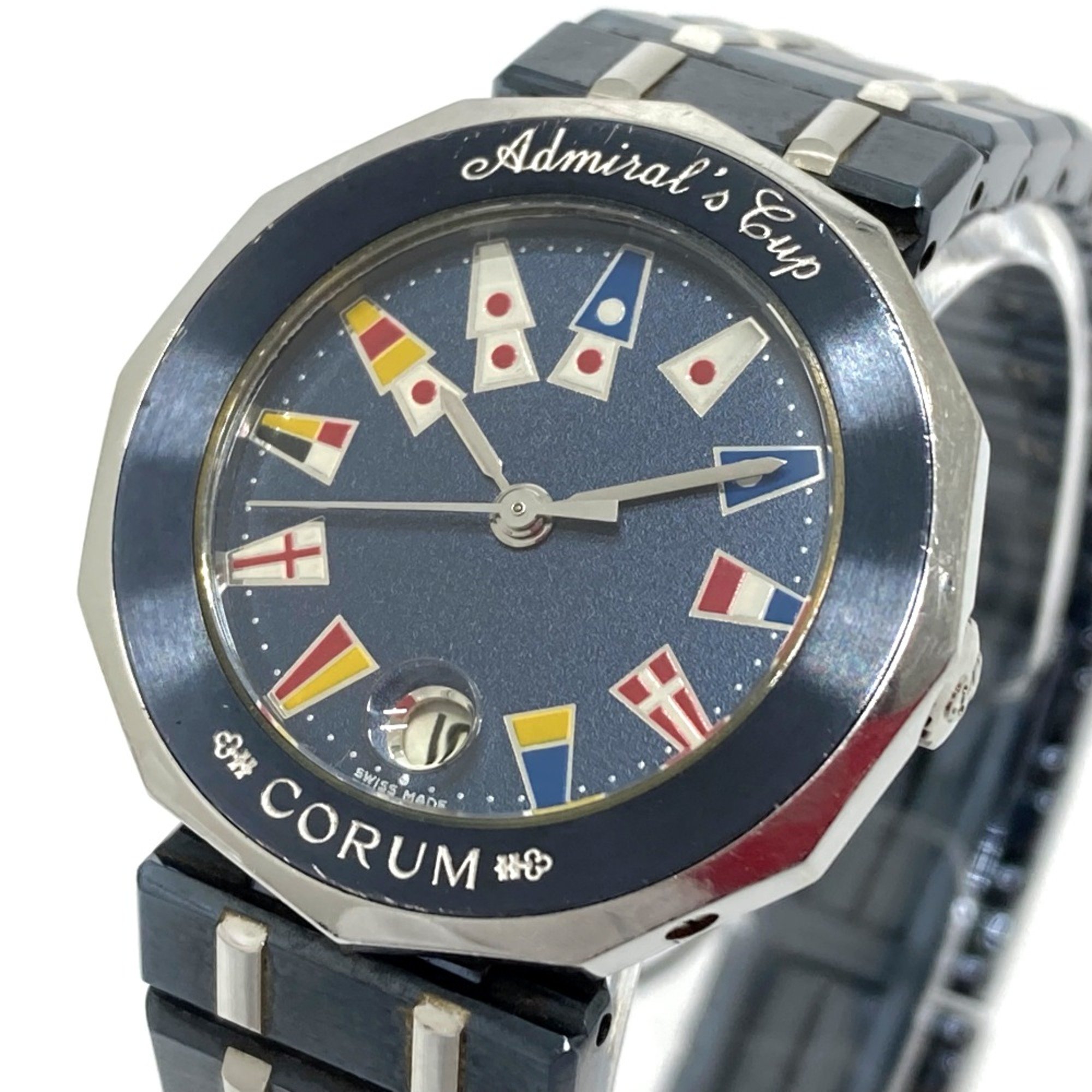 Corum 39610.30V50 Admirals cup quartz Wristwatch Blue x Silver