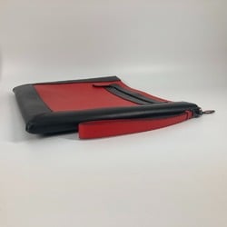 Christian Louboutin Bicolor bag pouch With strap Clutch bag Red Black