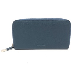 CHRISTIAN DIOR-Om logo Saif Long Wallet Navy SilverHardware