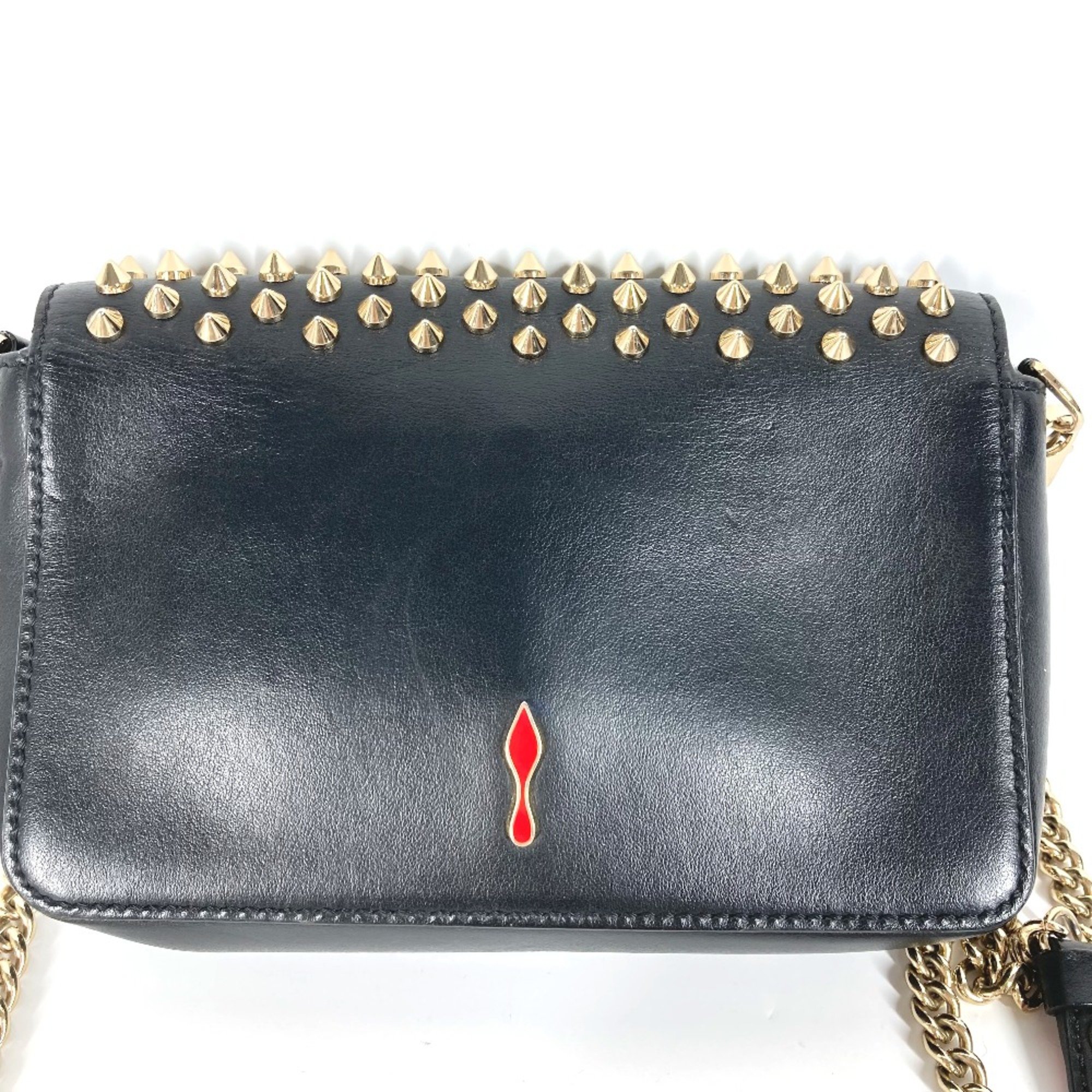 Christian Louboutin Pochette 2WAY Bag Pouch Clutch Bag Crossbody bag Shoulder Bag Black Red