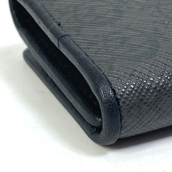 Dunhill 6-Ring Trifold Key Case Black x Gray Based