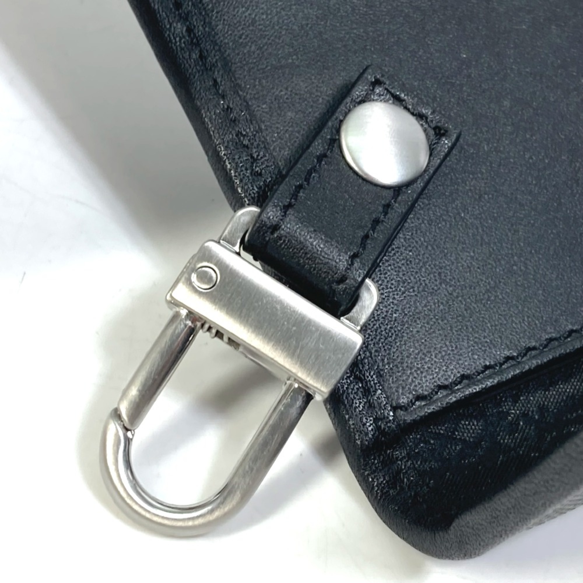 Dunhill 6-Ring Trifold Key Case Black x Gray Based