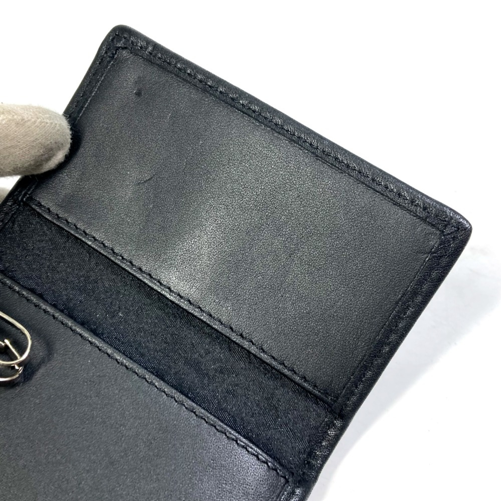 Dunhill 6-Ring Trifold Key Case Black x Gray Based