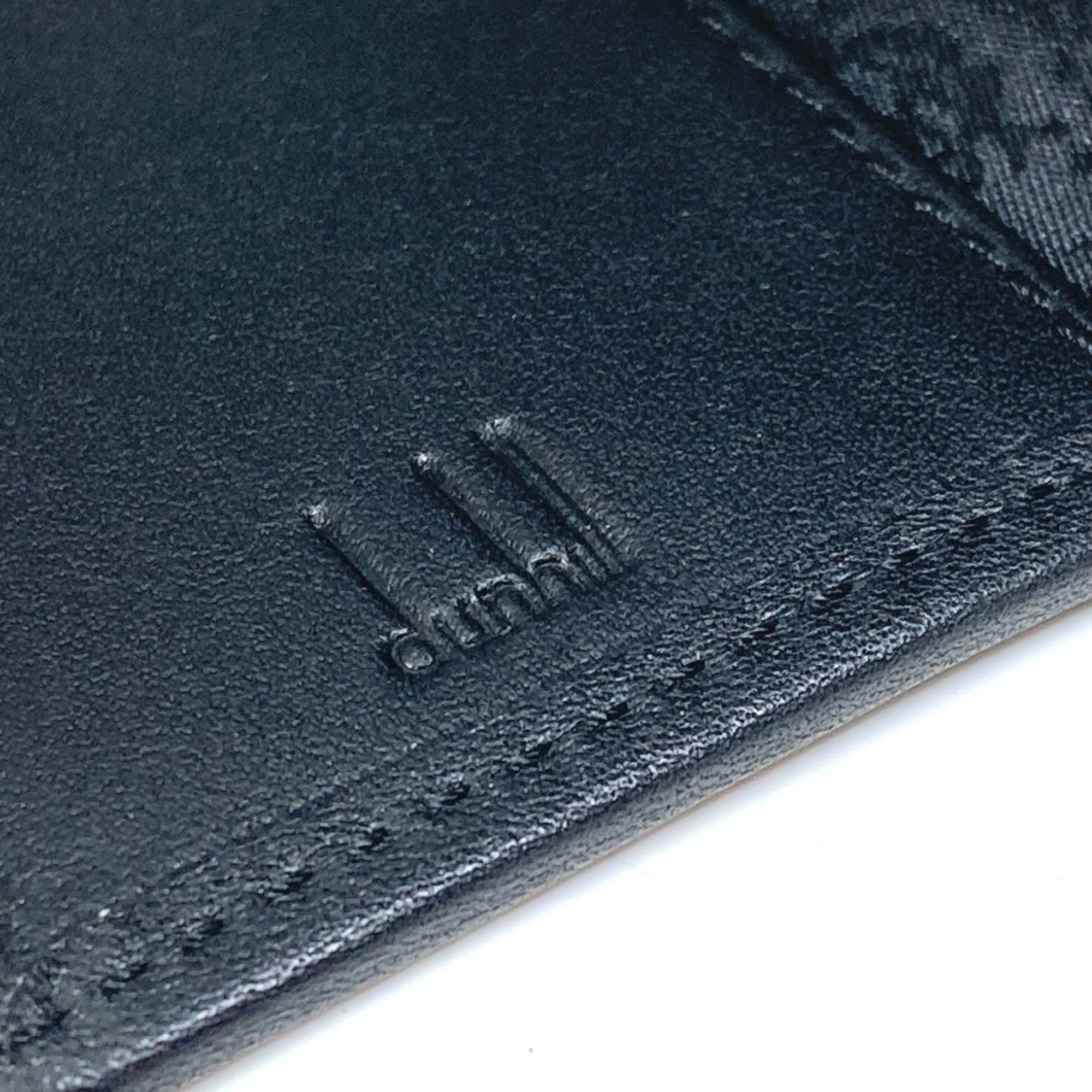 Dunhill 6-Ring Trifold Key Case Black x Gray Based