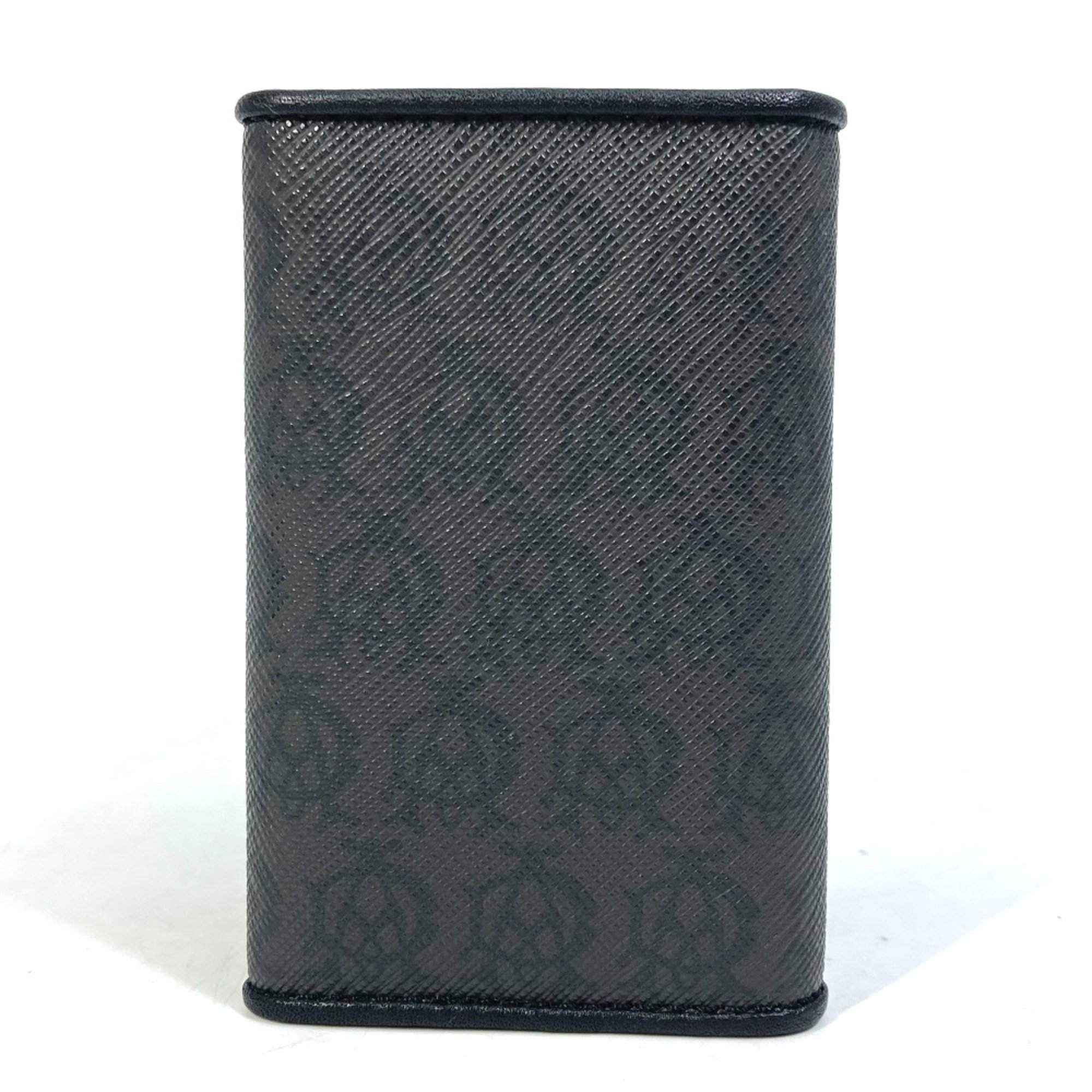 Dunhill 6-Ring Trifold Key Case Black x Gray Based