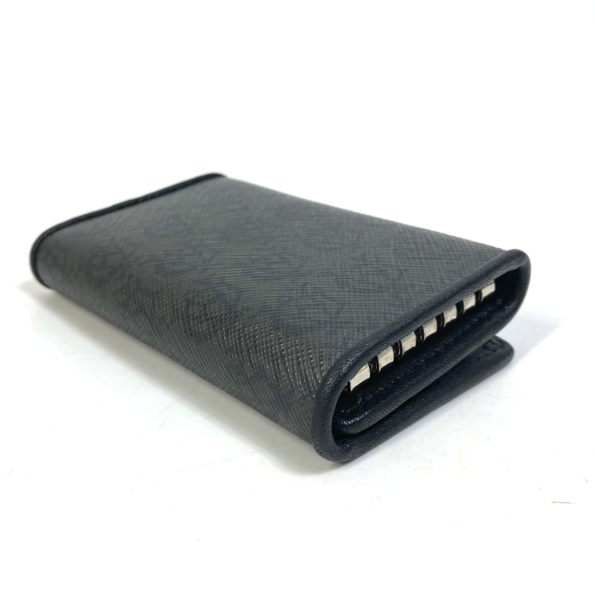 Dunhill 6-Ring Trifold Key Case Black x Gray Based