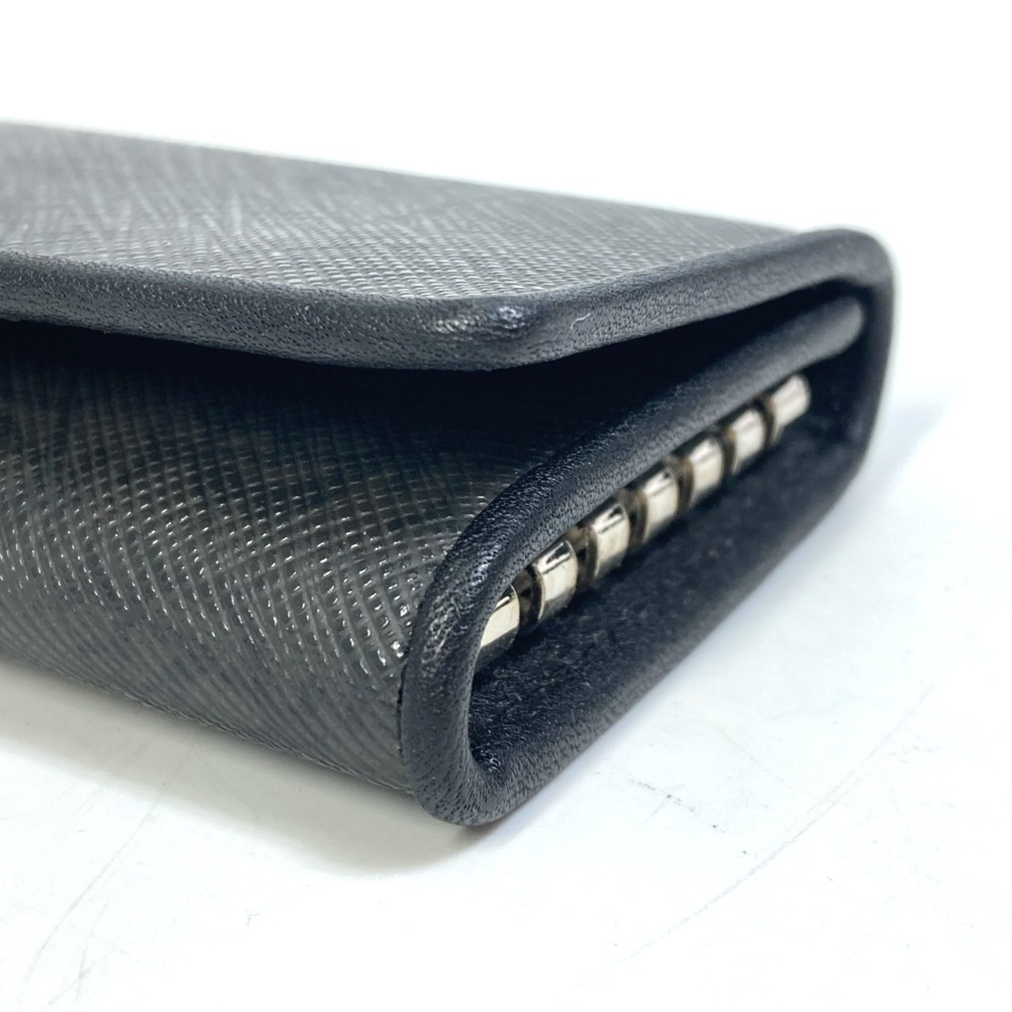 Dunhill 6-Ring Trifold Key Case Black x Gray Based