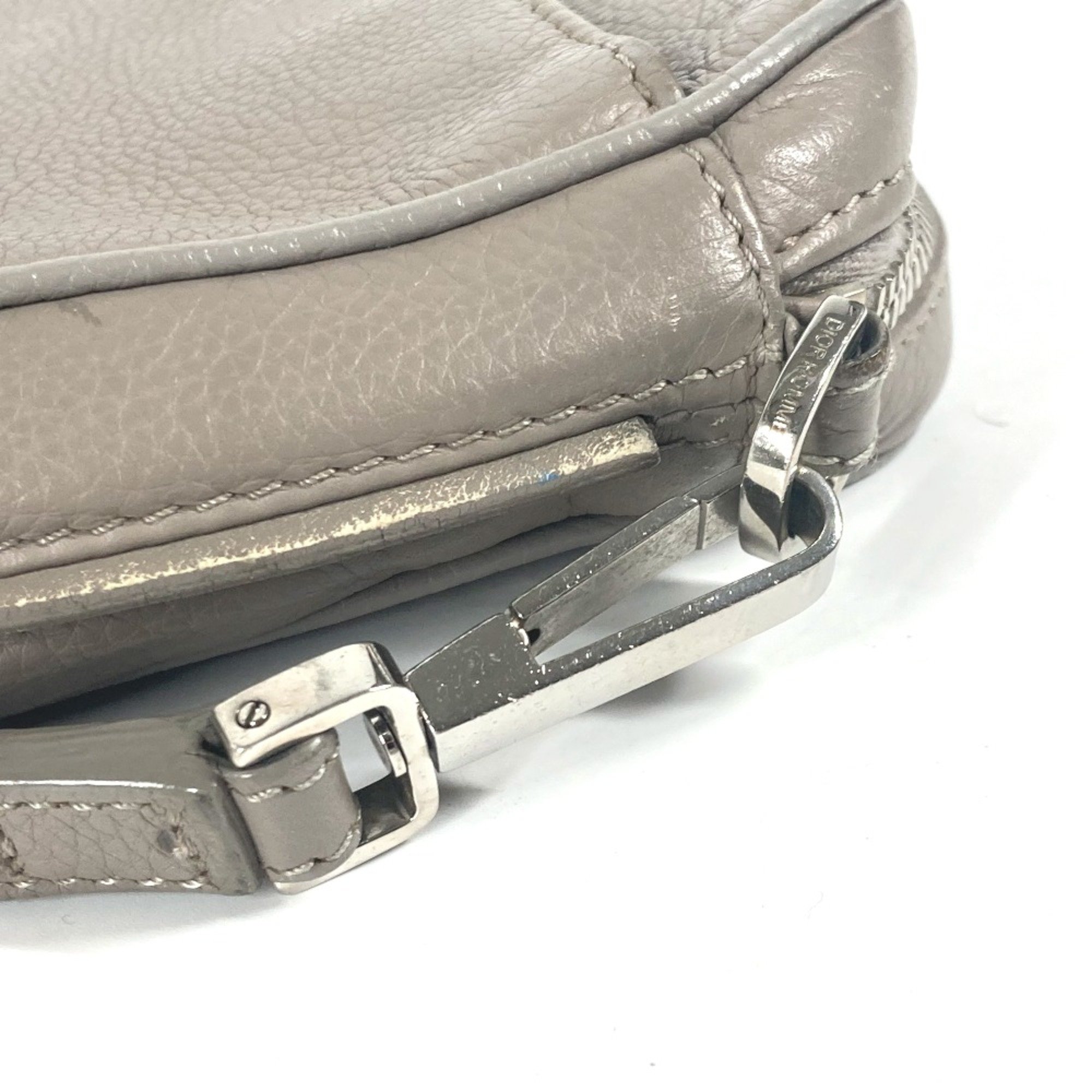 CHRISTIAN DIOR Pouch With strap Cluch Bag gray