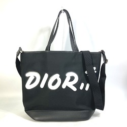 CHRISTIAN DIOR-Om KAWS collaboration Japan limited Crossbody 2WAY Bag Shoulder Bag Tote Bag Black Pink x White