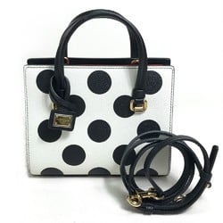 DOLCE&GABBANA Dot pattern Bag Mini Shoulder Bag Hand Bag White x Black x Red