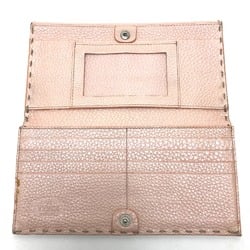 Fendi 8M0144 Selleria Bifold Double Snap long wallet Long Wallet pink pink