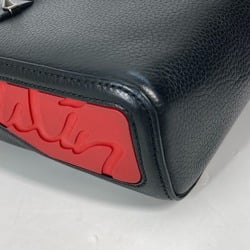 Christian Louboutin Studded red sole bag vanity bag Hand Bag Black Red