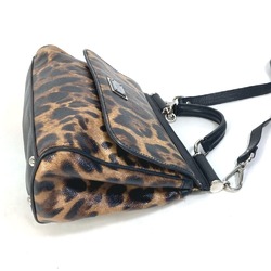 DOLCE&GABBANA Leopard leopard print leopard 2WAY Shoulder Bag Crossbody Hand Bag Brown