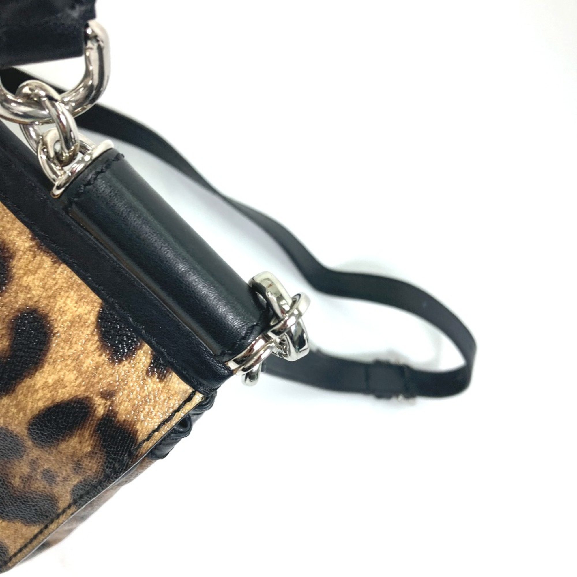 DOLCE&GABBANA Leopard leopard print leopard 2WAY Shoulder Bag Crossbody Hand Bag Brown