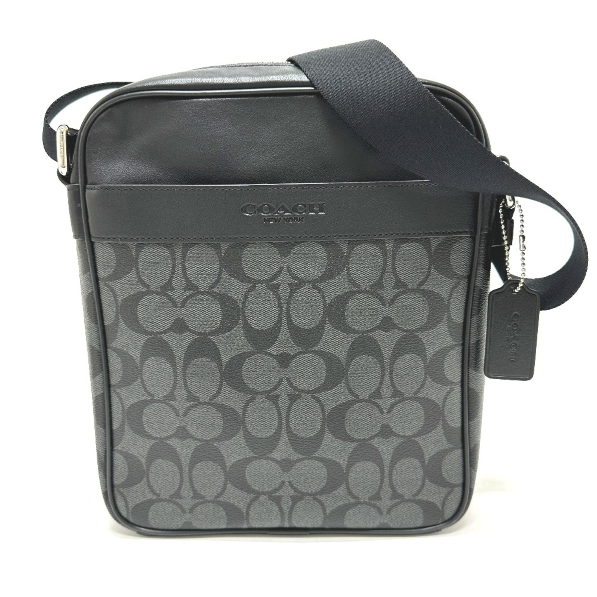 coach F71764 Flight Shoulder Bag Black