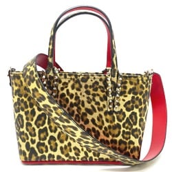 Christian Louboutin Leopard leopard pattern Bag 2WAY Mini Shoulder Bag Tote Bag BrownBased