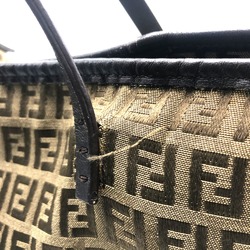 Fendi FF logo Zucca pattern bag shawl Tote Bag Beige BeigeBased x BrownBased