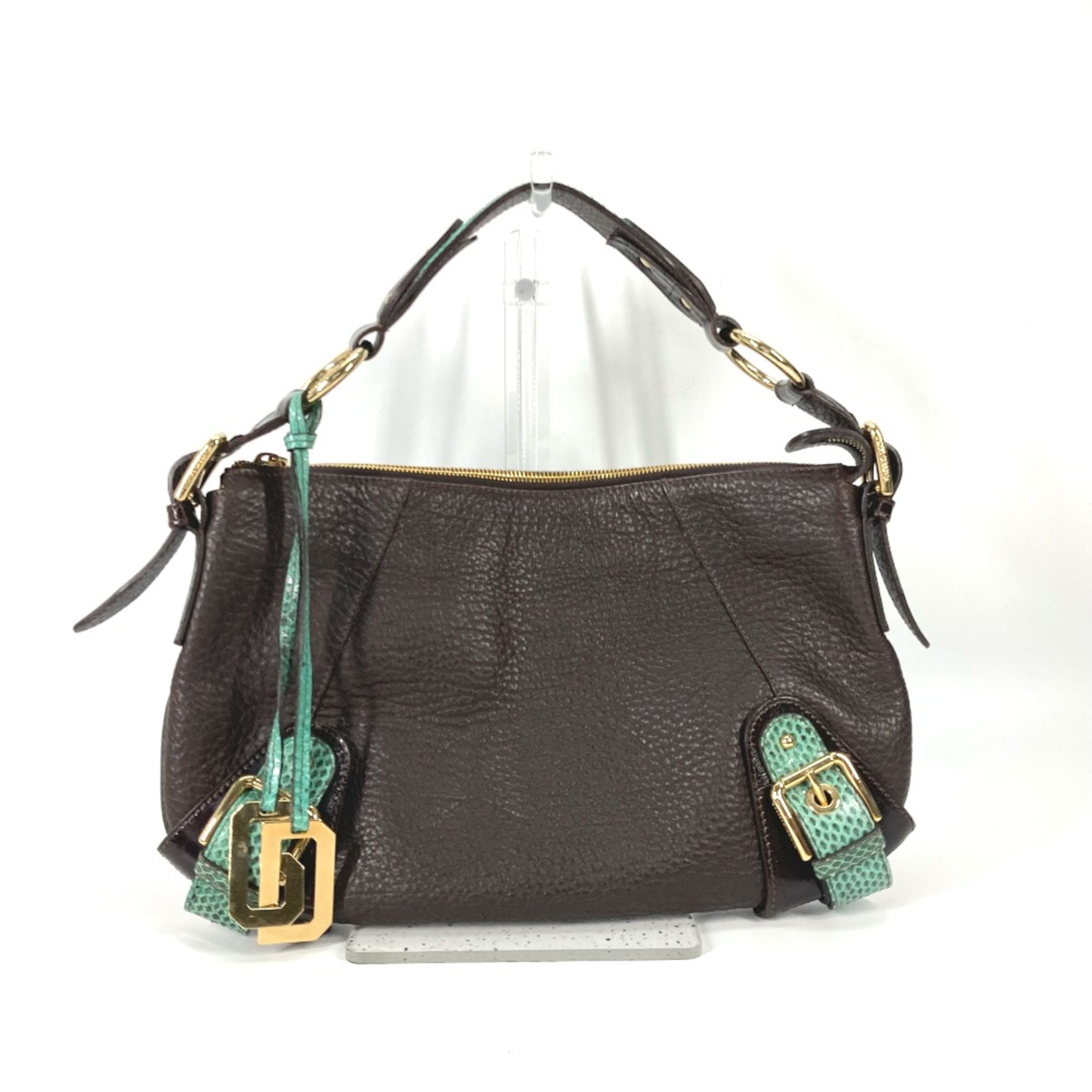 DOLCE&GABBANA Dorgava Shoulder bag Bicolor Hand Bag Shoulder Bag Brown Green