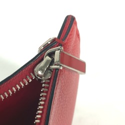 Christian Louboutin Sky Porch Craft bag pouch Clutch bag Beige Red