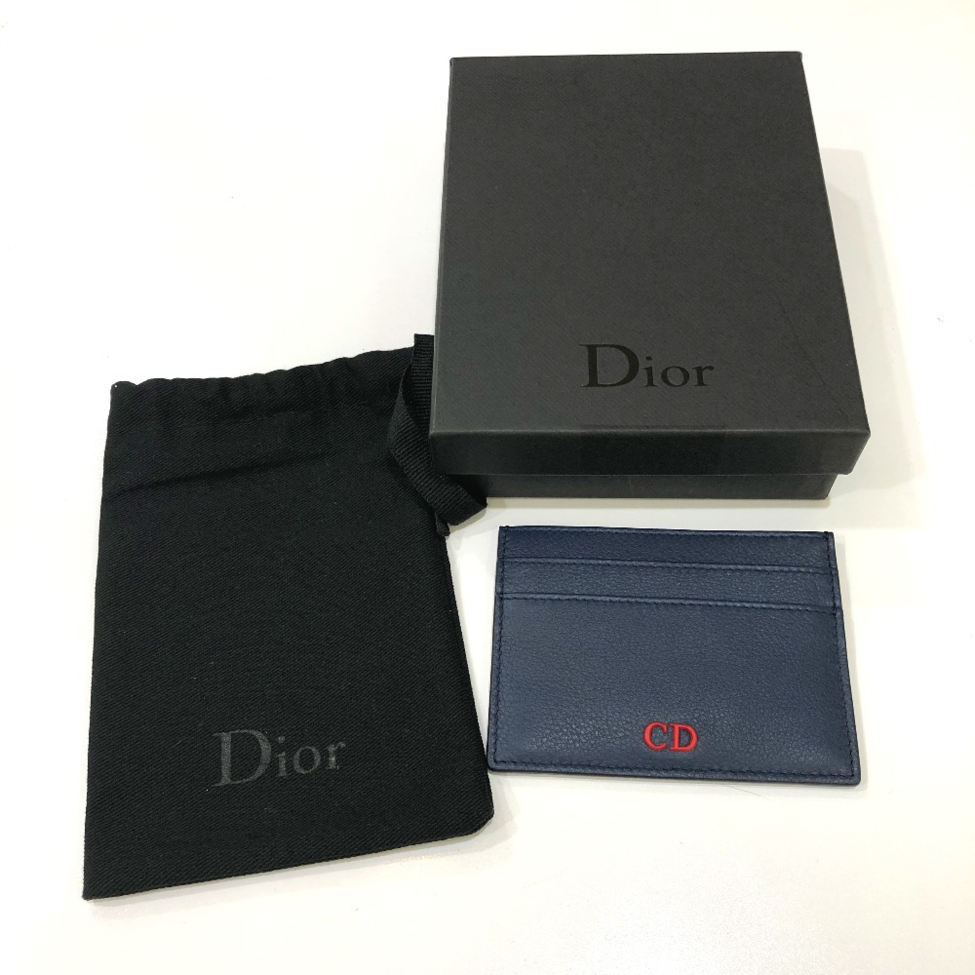 CHRISTIAN DIOR-Om 06-BO-0115 CD logo Business accessories Card Case Navy