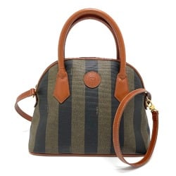 Fendi Pecan 2WAY Shoulder Bag Hand Bag BrownBased