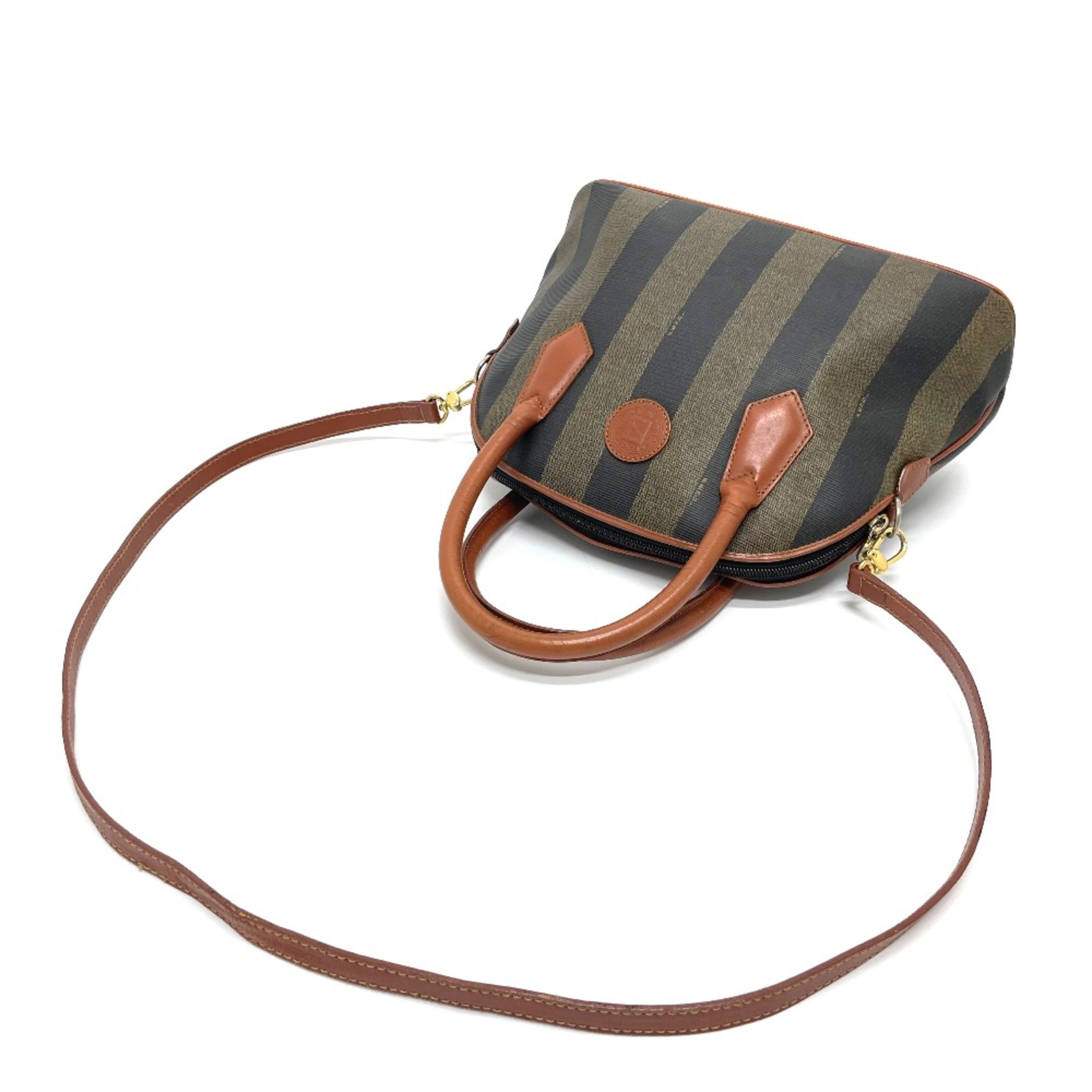 Fendi Pecan 2WAY Shoulder Bag Hand Bag BrownBased