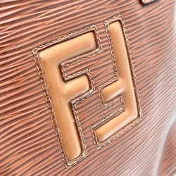 Fendi FF logo 2WAY Shoulder Bag Hand Bag Brown