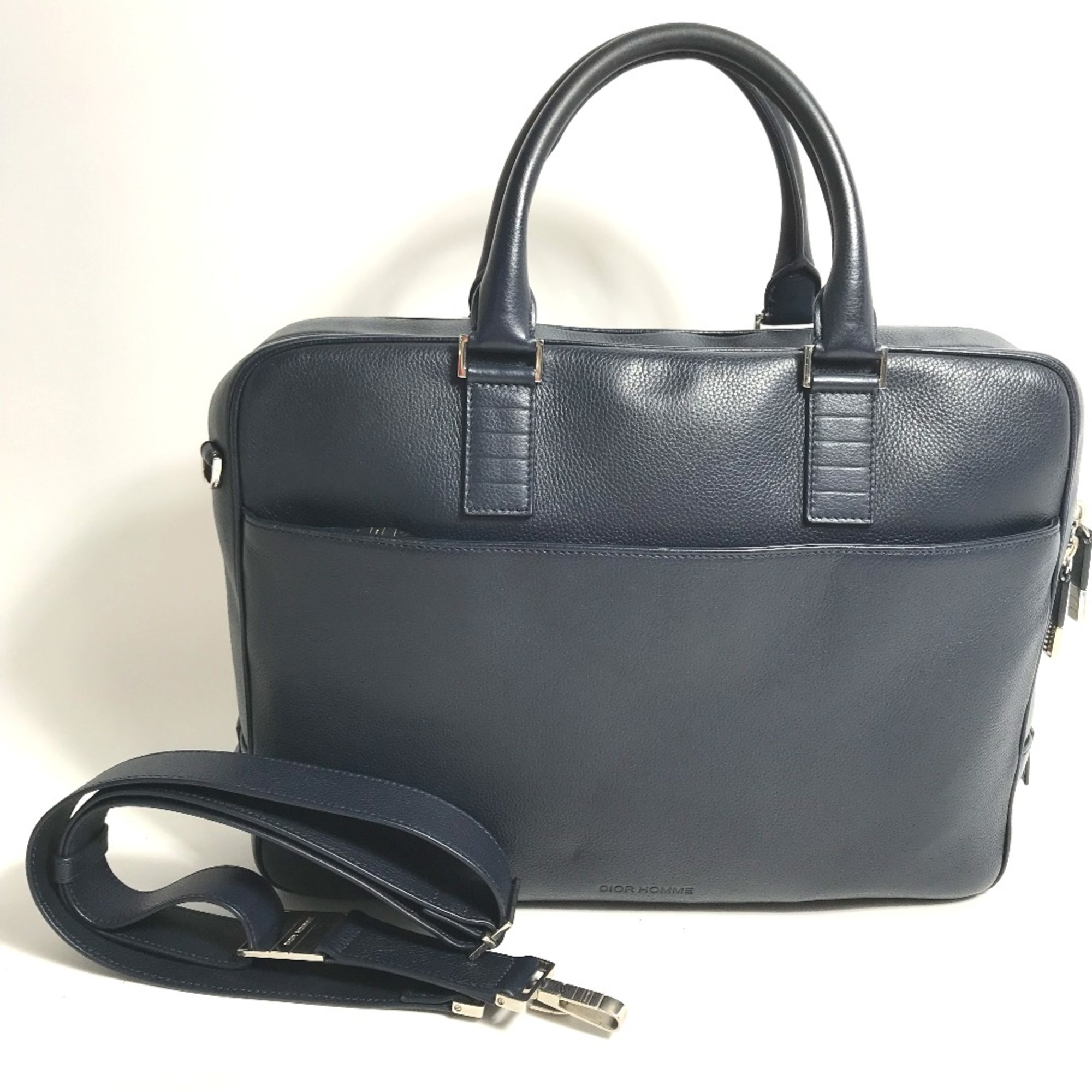 CHRISTIAN DIOR-Om Crossbody 2WAY Bag Shoulder Bag Hand Bag Business bag Navy