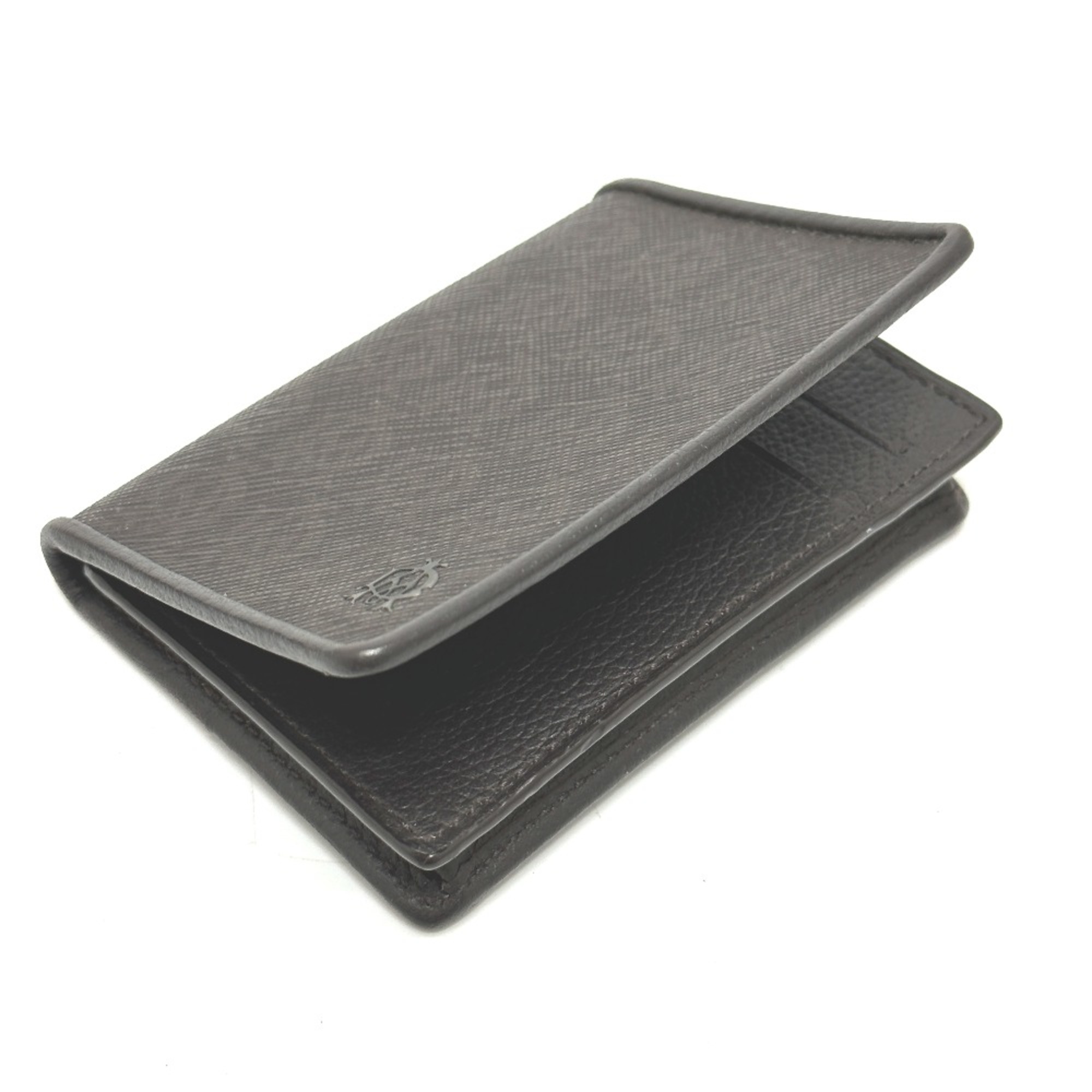 Dunhill logo Card Case Brown