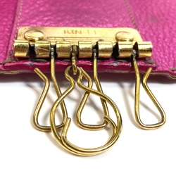 Fendi Key ring Key Case Metal pink Based