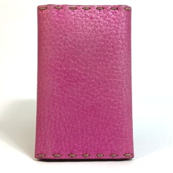 Fendi Key ring Key Case Metal pink Based