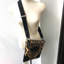 DOLCE&GABBANA Leopard Bag Shoulder Bag Brown SilverHardware