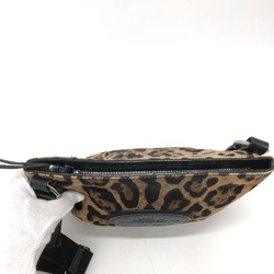 DOLCE&GABBANA Leopard Bag Shoulder Bag Brown SilverHardware