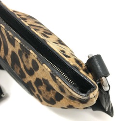 DOLCE&GABBANA Leopard Bag Shoulder Bag Brown SilverHardware