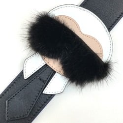 Fendi 8AV0775R7F0X93 With fur Karl Lagerfeld Shoulder strap Black x White x Blue