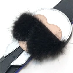 Fendi 8AV0775R7F0X93 With fur Karl Lagerfeld Shoulder strap Black x White x Blue