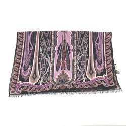 Etro shawl Scarf Black purple