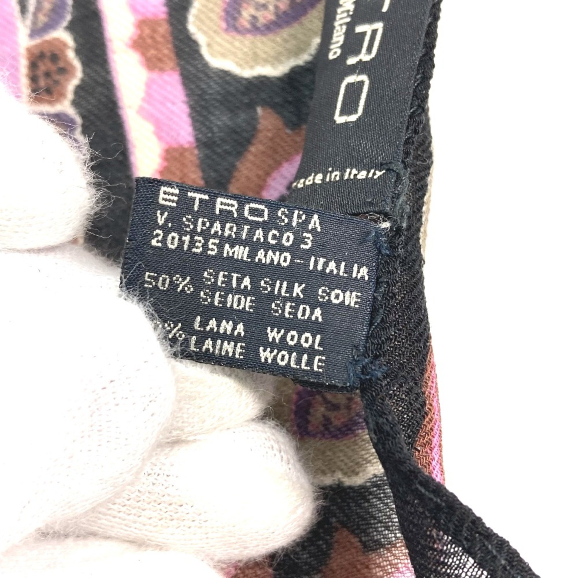 Etro shawl Scarf Black purple