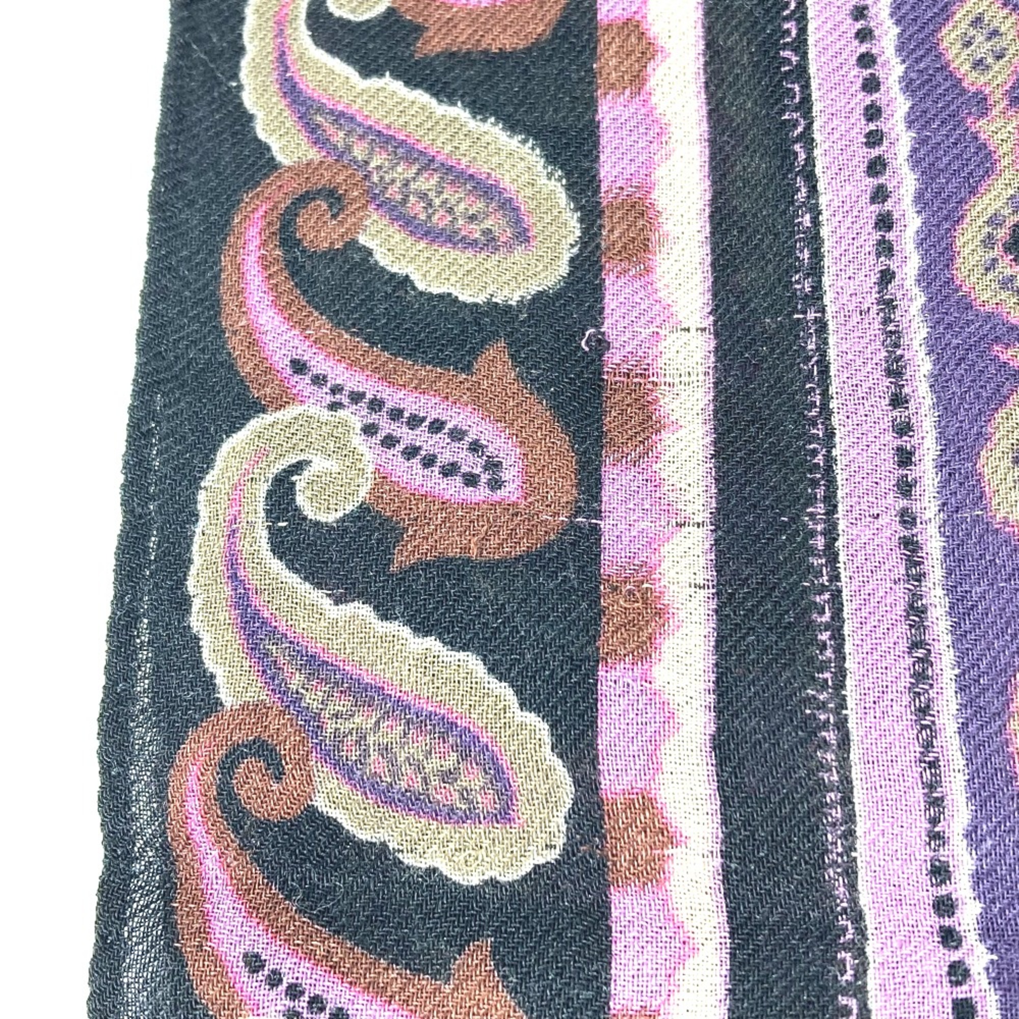 Etro shawl Scarf Black purple