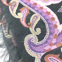 Etro shawl Scarf Black purple